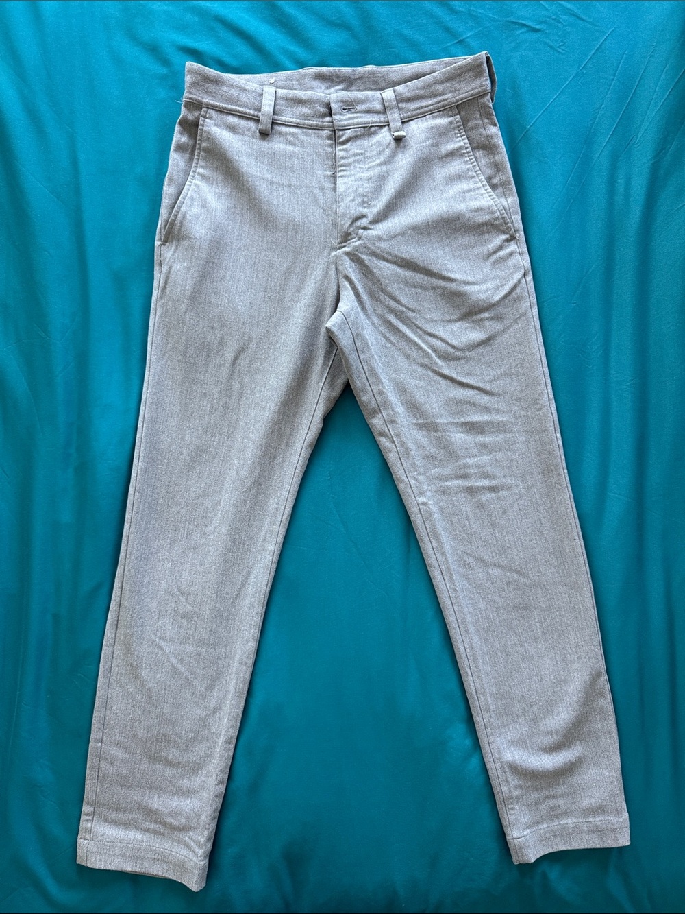 Zara Light Gray Chinos - Slim Casual Trousers